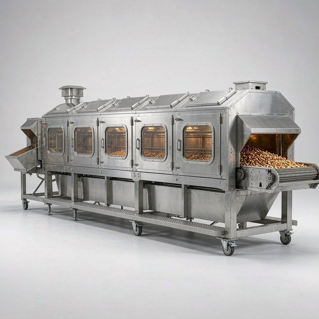 Continuous Nuts Roaster XT-DGKX-2000R - GOHOMIN FOODMACH